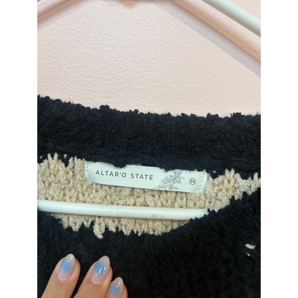 Altar'd State Striped Cropped Sweater *M* - Picture 3 of 3